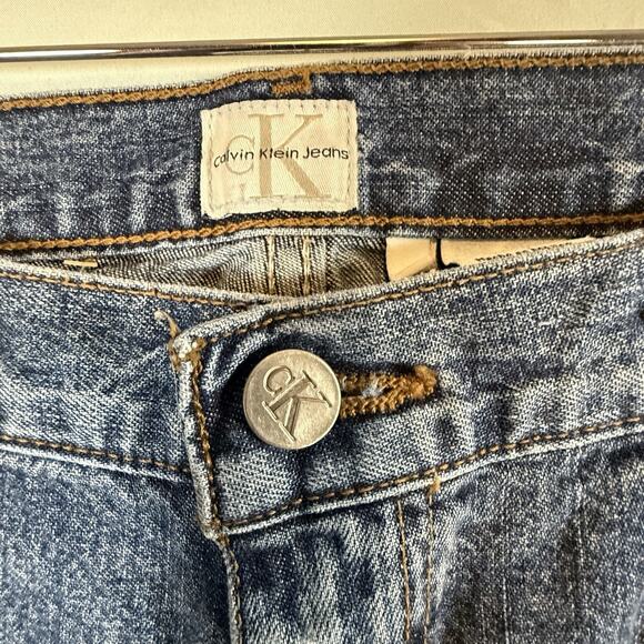 Calvin Klein VTG Bootcut Jeans DoubleStone SIZE 14 Womens 33x31 Denim High Rise - Picture 10 of 15